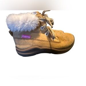 OshKosh B'gosh Camel Brown Faux Fur Booties Toddler girl Sz‎ 6